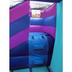 inflatable water slide bounce house double lane crossover pink image6 1676346090 JUNIOR BLUE CASTLE DOUBLE SLIDE