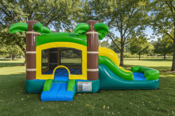 mini tropical bounce and slide outside view 1774628417 Toddler Tropical Combo